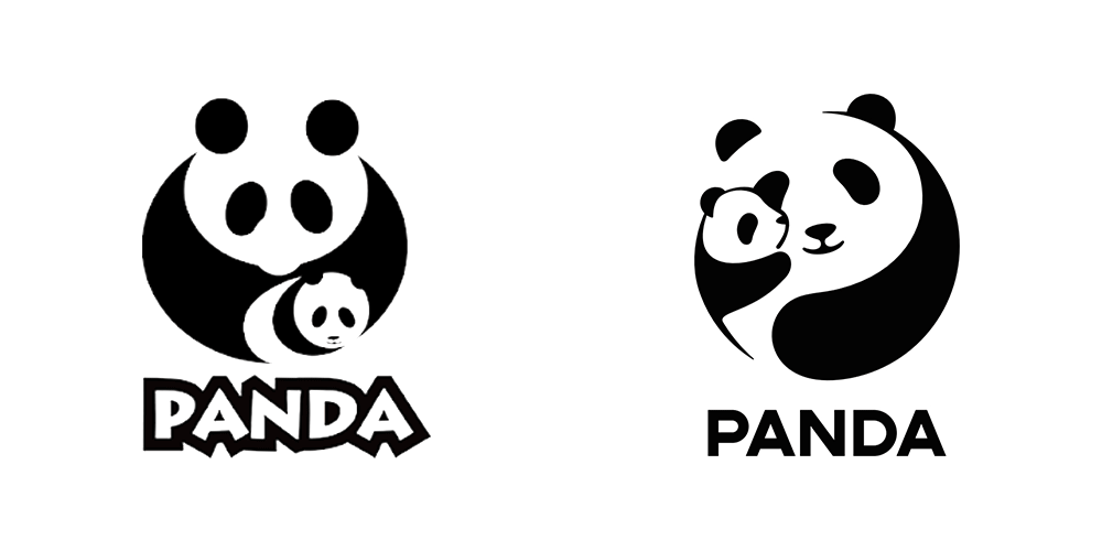 成都大熊猫繁育研究基地新旧LOGO对比 成都大熊猫繁育研究基地新旧LOGO对比
